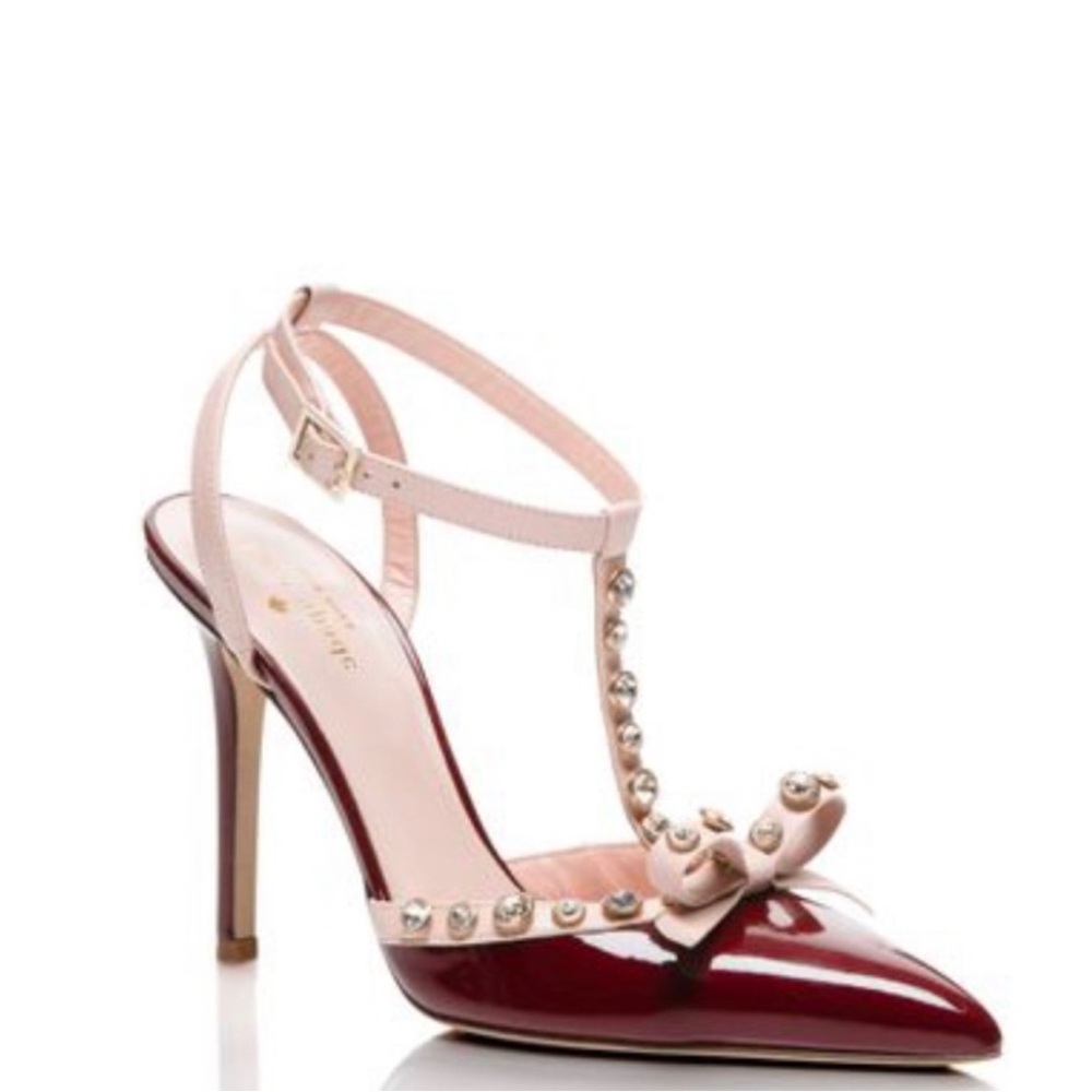 NIB KATE SPADE LYDIA Red Chestnut Patent Sz. 9 1/2 M